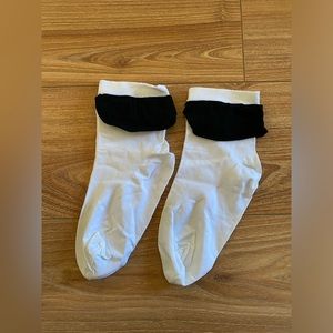 NEW Black and White Collar Socks